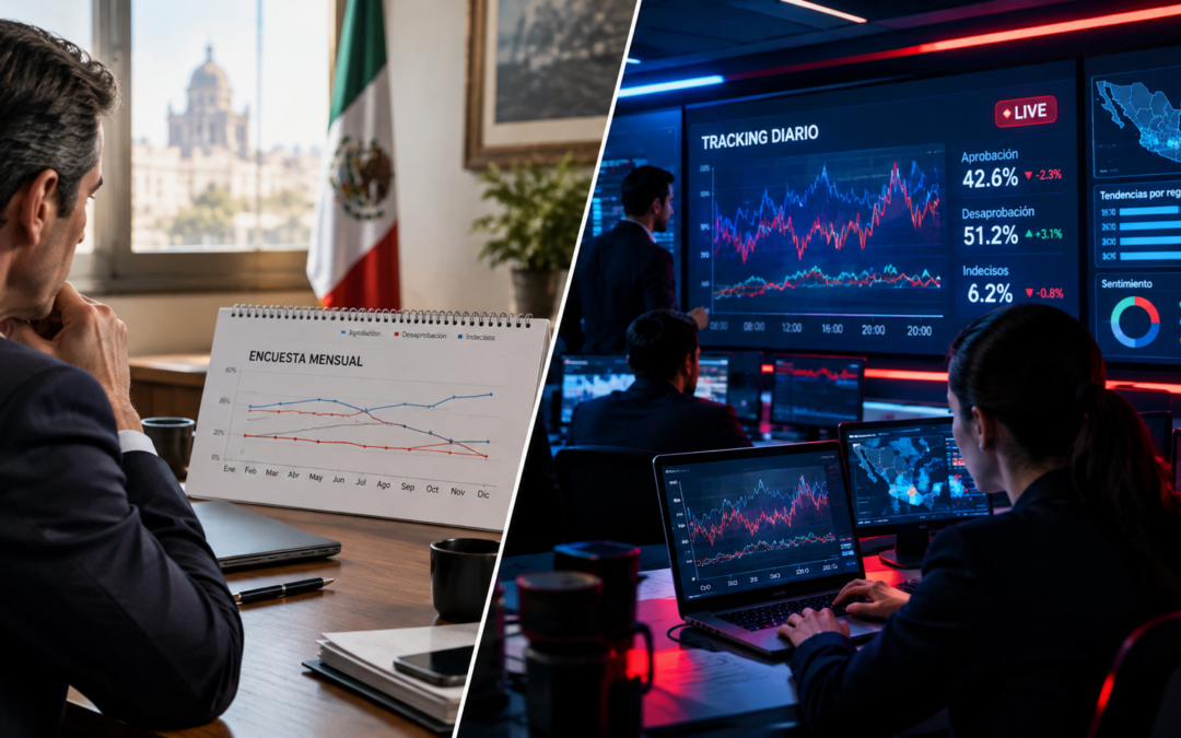 Tracking Diario vs. Encuesta Mensual: Cómo sobrevivir a una crisis política